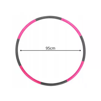 Hula Hop 95 cm, rózsaszín-szürke