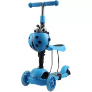 Gyerek roller 2in1 BERUŠKA LED kerekekkel, kék színű