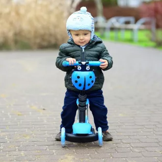 Gyerek roller 2in1 BERUŠKA LED kerekekkel, kék színű Gyerek roller 2in1 BERUŠKA LED kerekekkel, kék színű