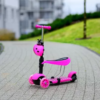 Gyerek roller 2in1 BERUŠKA LED kerekekkel, rózsaszínű - Felbontott Gyerek roller 2in1 BERUŠKA LED kerekekkel, rózsaszínű - Felbontott