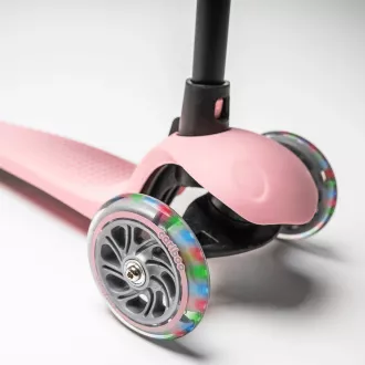 Cariboo Twist 3in1 háromkerekű robogó LED kerekekkel, rózsaszínű