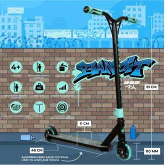 Freestyle robogó Story Bandit DOS Stunt, menta