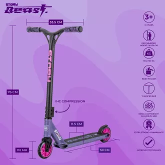 Freestyle robogó Story Beast Lavender