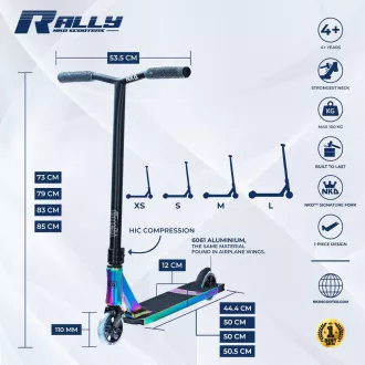 Freestyle robogó NKD Rally V4 Matt Rainbow Freestyle robogó NKD Rally V4 Matt Rainbow