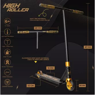 Freestyle Scooter Story High Roller Stunt, Fekete-arany Freestyle Scooter Story High Roller Stunt, Fekete-arany