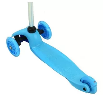 MINI SCOOTER háromkerekű robogó világító kerekekkel, kék színben