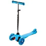MINI SCOOTER háromkerekű robogó világító kerekekkel, kék színben - Felbontott