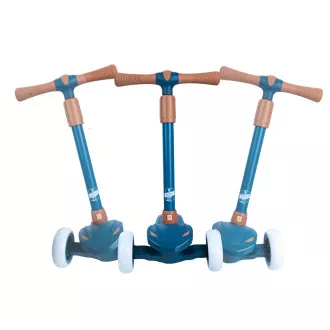 Gyerekek háromkerekű robogó Story Mini Friends LED kerekekkel robogó, kék