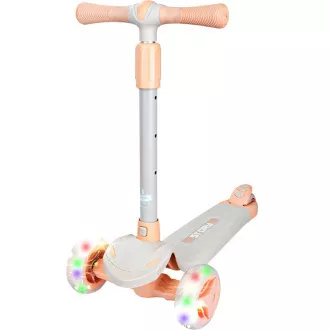 Gyerekek háromkerekű robogó Story Mini Friends LED kerekekkel robogó, fehér