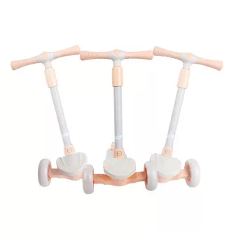 Gyerekek háromkerekű robogó Story Mini Friends LED kerekekkel robogó, fehér