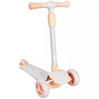 Gyerekek háromkerekű robogó Story Mini Friends LED kerekekkel robogó, fehér