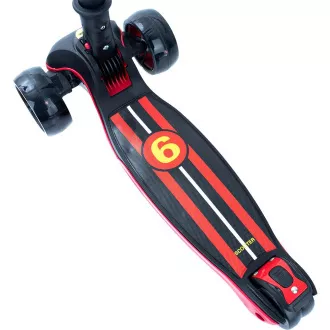 Gyermek háromkerekű roller Story 2in1 Deluxe mini roller világító kerekekkel, fekete és piros színben Gyermek háromkerekű roller Story 2in1 Deluxe mini roller világító kerekekkel, fekete és piros színben