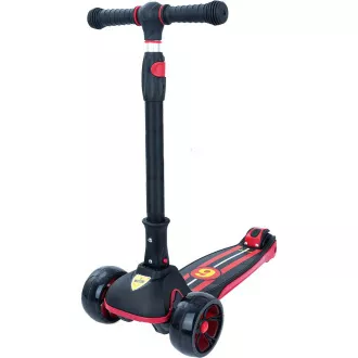 Gyermek háromkerekű roller Story 2in1 Deluxe mini roller világító kerekekkel, fekete és piros színben Gyermek háromkerekű roller Story 2in1 Deluxe mini roller világító kerekekkel, fekete és piros színben