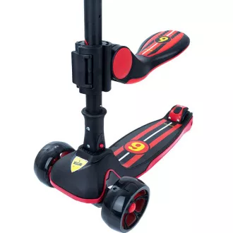 Gyermek háromkerekű roller Story 2in1 Deluxe mini roller világító kerekekkel, fekete és piros színben Gyermek háromkerekű roller Story 2in1 Deluxe mini roller világító kerekekkel, fekete és piros színben