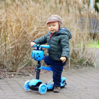 Gyerek roller 3in1 BERUŠKA LED kerekekkel, kék színű