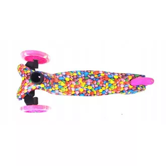 MINI SCOOTER háromkerekű robogó világító kerekekkel, BONBON