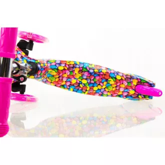MINI SCOOTER háromkerekű robogó világító kerekekkel, BONBON