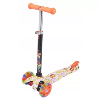 MINI SCOOTER háromkerekű robogó világító kerekekkel, EMOJI