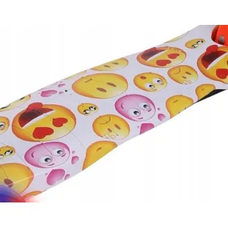 MINI SCOOTER háromkerekű robogó világító kerekekkel, EMOJI - Felbontott
