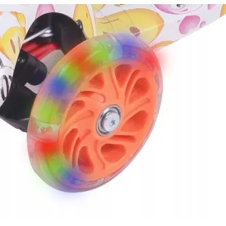 MINI SCOOTER háromkerekű robogó világító kerekekkel, EMOJI - Felbontott