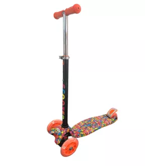 Háromkerekű robogó MAXI SCOOTER világító kerekekkel, BONBON vagy