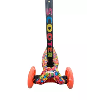 Háromkerekű robogó MAXI SCOOTER világító kerekekkel, BONBON vagy
