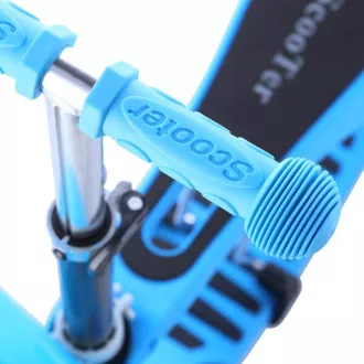 MINI SCOOTER 2in1 háromkerekű robogó LED kerekekkel, kék színben
