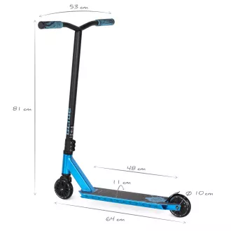 Freestyle robogó MOVINO Stunt GLIDE, metálkék, metálkék Freestyle robogó MOVINO Stunt GLIDE, metálkék, metálkék