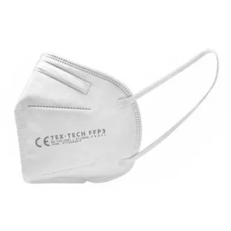 Légzőmaszk/védőmaszk FFP3, fehér, 20 db, made in CZ