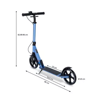 Összecsukható robogó MOVINO City Comfort , fekete - Blue Edition