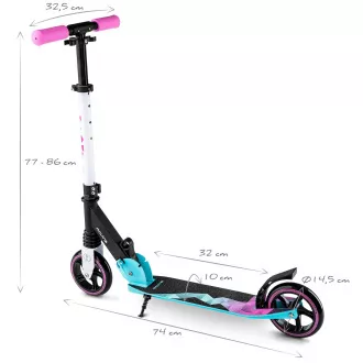 Összecsukható városi robogó MOVINO VIBE - MINT-PINK Összecsukható városi robogó MOVINO VIBE - MINT-PINK