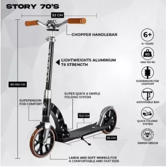 Story 70-es évekbeli összecsukható robogó, fekete