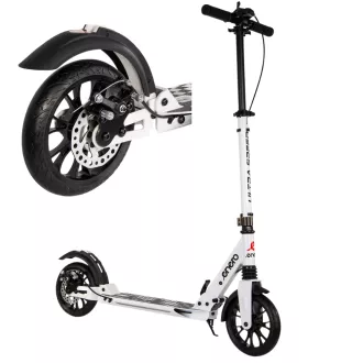 Összecsukható robogó ENERO ULTRA SPEED tárcsafékkel, 200mm, fehér