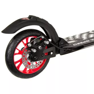 Összecsukható robogó ENERO ULTRA SPEED tárcsafékkel, 200mm, fekete