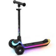 Gyerek háromkerekű robogó Cariboo LEDstar, fekete