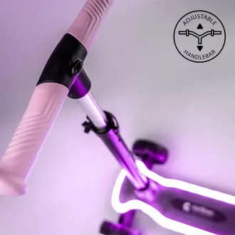 Gyerek háromkerekű robogó Cariboo LEDstar, rózsaszínű