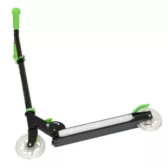 Gyerek roller Story LED világító kerekekkel, Fekete-zöld