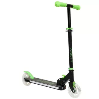 Gyerek roller Story LED világító kerekekkel, Fekete-zöld