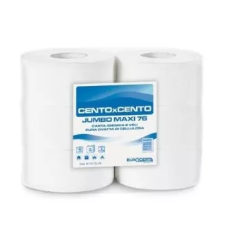 WC-papír Cento JUMBO 230 2 rétegű cellulóz, 23 cm átmérőjű, 190 m tekercsben