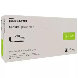 SANTEX POWDERED - Latex púderes testkesztyű, 100 db, L