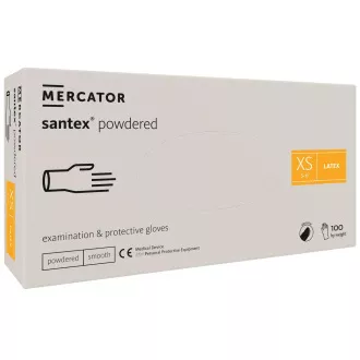 SANTEX POWDERED - Latex púderes testkesztyű, 100 db, S