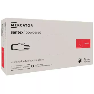 SANTEX POWDERED - Latex púderes testkesztyű, 100 db, XS