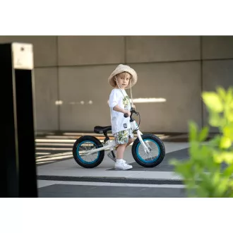 MOVINO Cariboo ADVENTURE gyermek kerékpár fékkel, felfújható kerekekkel 12'', fehér és kék színben