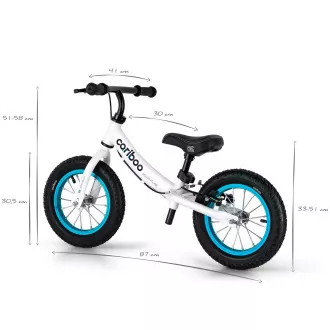 MOVINO Cariboo ADVENTURE gyermek kerékpár fékkel, 12'' felfújható kerekekkel, fehér és kék színben