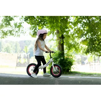 MOVINO Cariboo ADVENTURE gyermek kerékpár fékkel, felfújható kerekekkel 12'', fehér és rózsaszín, fehér és rózsaszín MOVINO Cariboo ADVENTURE gyermek kerékpár fékkel, felfújható kerekekkel 12'', fehér és rózsaszín, fehér és rózsaszín