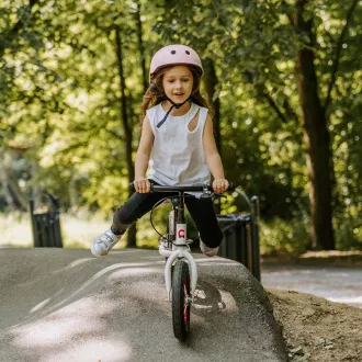 MOVINO Cariboo ADVENTURE gyermek kerékpár fékkel, felfújható kerekekkel 12'', fehér és rózsaszín, fehér és rózsaszín MOVINO Cariboo ADVENTURE gyermek kerékpár fékkel, felfújható kerekekkel 12'', fehér és rózsaszín, fehér és rózsaszín