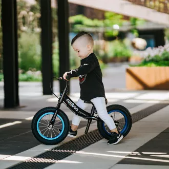 MOVINO Cariboo ADVENTURE gyermek kerékpár fékkel, 12'' felfújható kerekekkel, fekete és kék színben