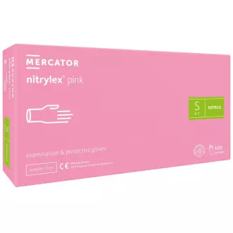 NITRYLEX PINK - Nitril kesztyű (púdermentes) rózsaszín, 100 db, S
