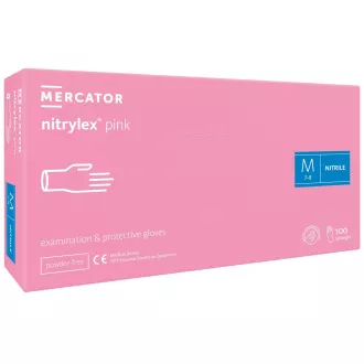 NITRYLEX PINK - Nitril kesztyű (púdermentes) rózsaszín, 100 db, S