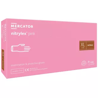 NITRYLEX PINK - Nitril kesztyű (púdermentes) rózsaszín, 100 db, S